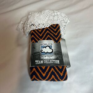 World's Softest Socks Team Collection Chevron Socks - Navy/Burnt Orange